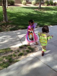 walking home from the fall festival